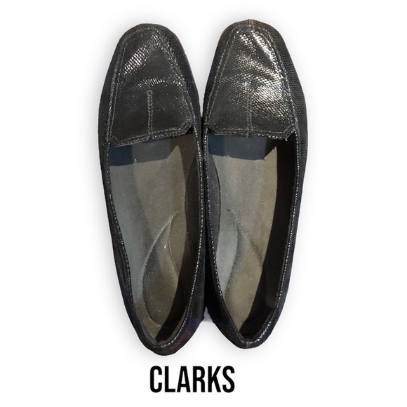 Clarks Leather Loafers Black - Picture 4 of 5